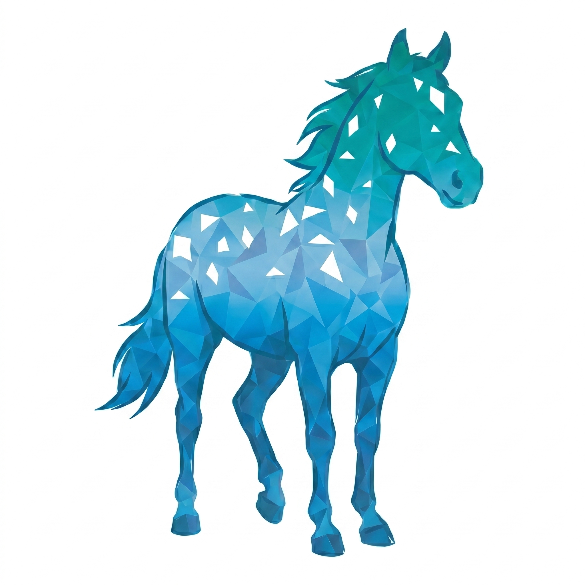 Caballo low-poly, símbolo de Viladecavalls